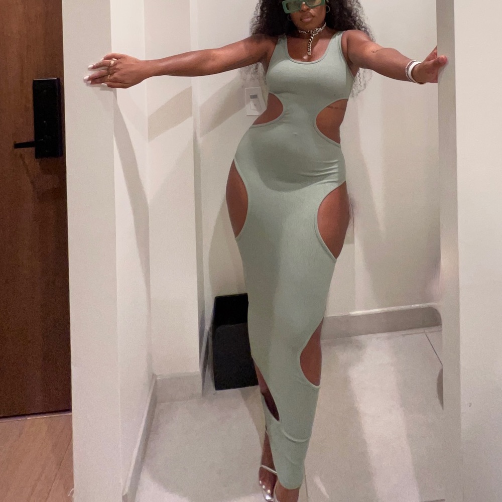 Green machine dress